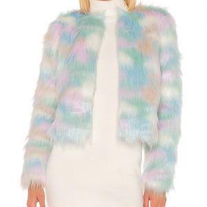 multicolor faux fur coat from Superdown on revolve